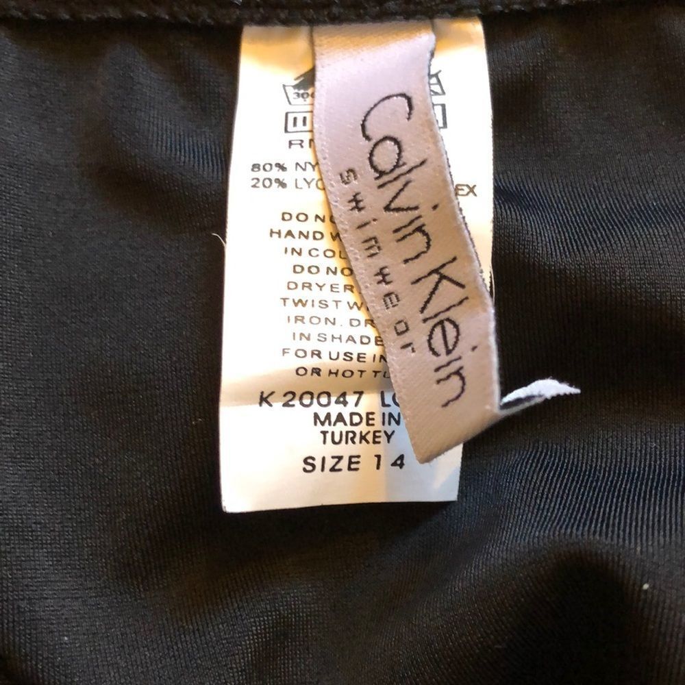 Calvin Klein NWT Low Rise Black Bikini Bottoms Size 14 - Picture 7 of 10